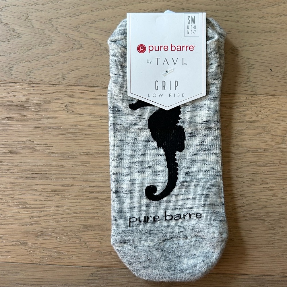 Pure Barre by Tavi Noir Gray Grip Socks
